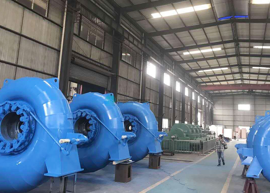 5*250kw Francis turbine generator unit delivered to Uzbekistan